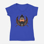 Emblem Of Rebellion-Womens-V-Neck-Tee-glitchygorilla