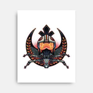 Emblem Of Rebellion-None-Stretched-Canvas-glitchygorilla