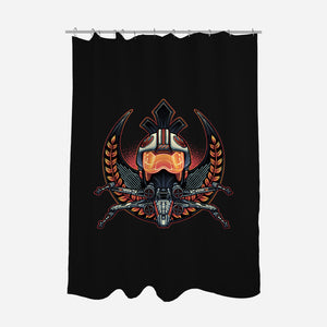 Emblem Of Rebellion-None-Polyester-Shower Curtain-glitchygorilla