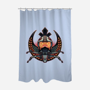 Emblem Of Rebellion-None-Polyester-Shower Curtain-glitchygorilla