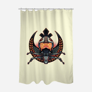 Emblem Of Rebellion-None-Polyester-Shower Curtain-glitchygorilla
