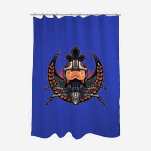 Emblem Of Rebellion-None-Polyester-Shower Curtain-glitchygorilla