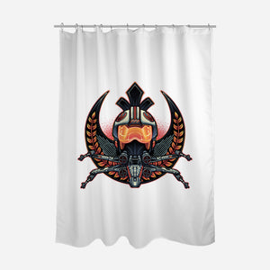 Emblem Of Rebellion-None-Polyester-Shower Curtain-glitchygorilla