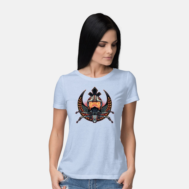 Emblem Of Rebellion-Womens-Basic-Tee-glitchygorilla