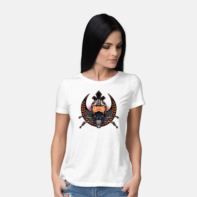 Emblem Of Rebellion-Womens-Basic-Tee-glitchygorilla