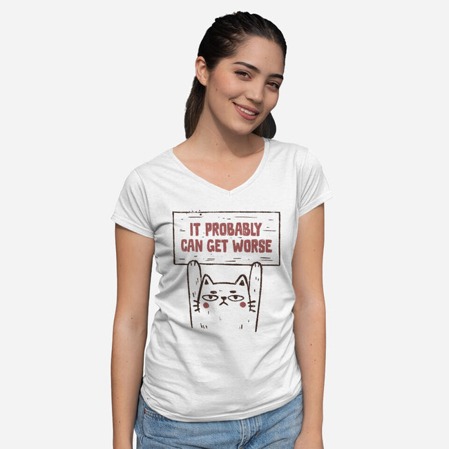 It Probably Can Get Worse-Womens-V-Neck-Tee-koalastudio