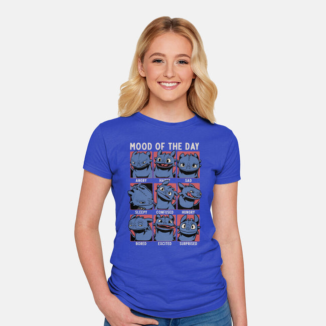 Viking Dragon Mood-Womens-Fitted-Tee-Studio Mootant