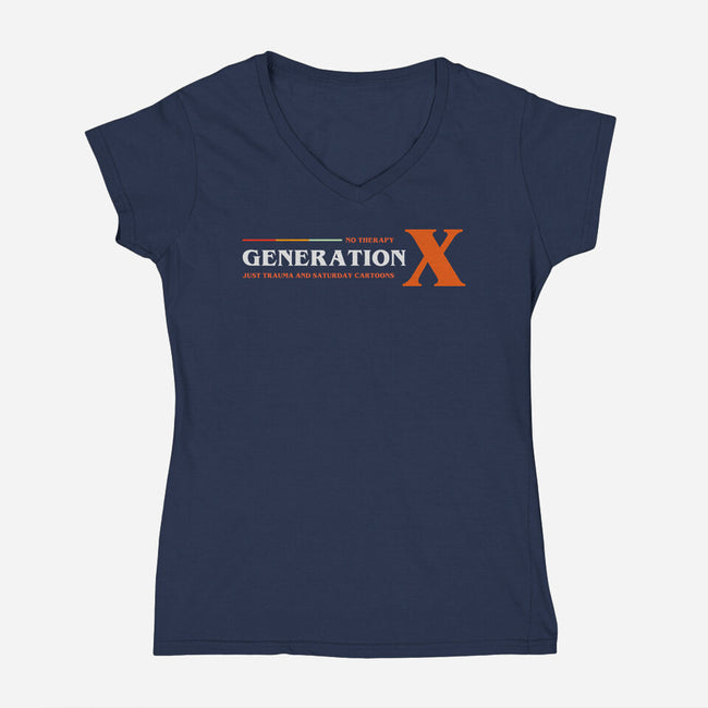 No Therapy-Womens-V-Neck-Tee-BadBox