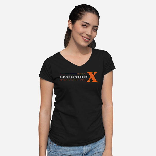 No Therapy-Womens-V-Neck-Tee-BadBox