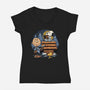 A Night In The Woods-Womens-V-Neck-Tee-glitchygorilla