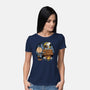 A Night In The Woods-Womens-Basic-Tee-glitchygorilla