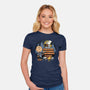 A Night In The Woods-Womens-Fitted-Tee-glitchygorilla