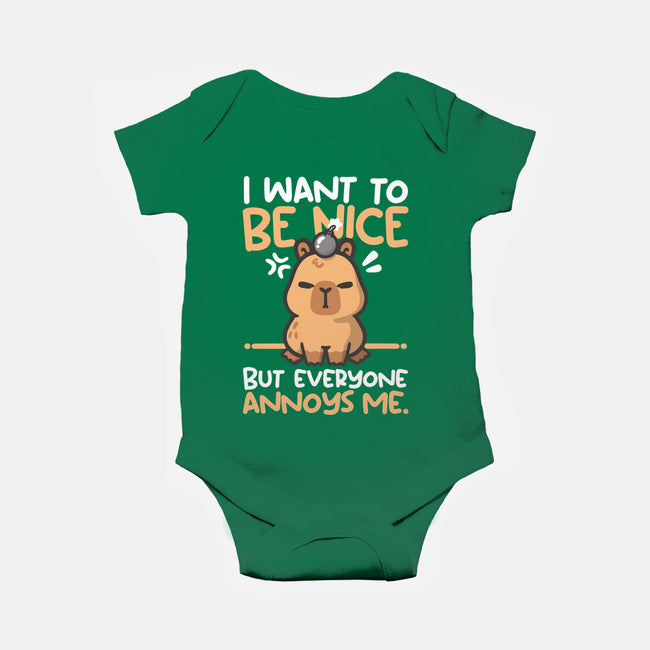 Capy Wants To Be Nice-Baby-Basic-Onesie-NemiMakeit