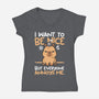 Capy Wants To Be Nice-Womens-V-Neck-Tee-NemiMakeit