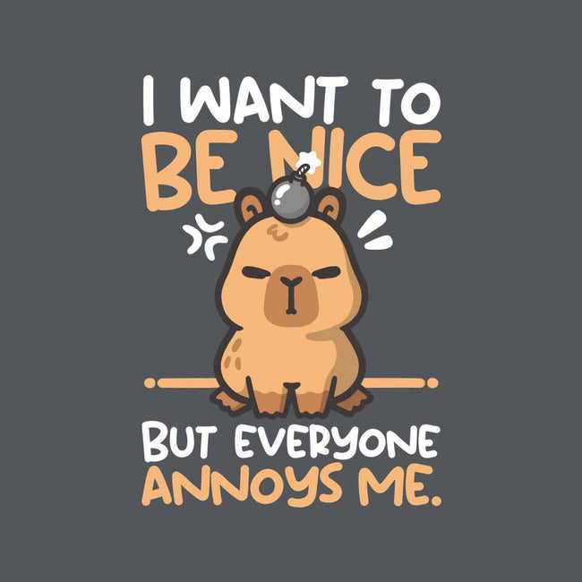 Capy Wants To Be Nice-Mens-Basic-Tee-NemiMakeit