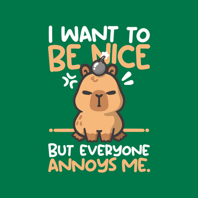 Capy Wants To Be Nice-None-Stretched-Canvas-NemiMakeit