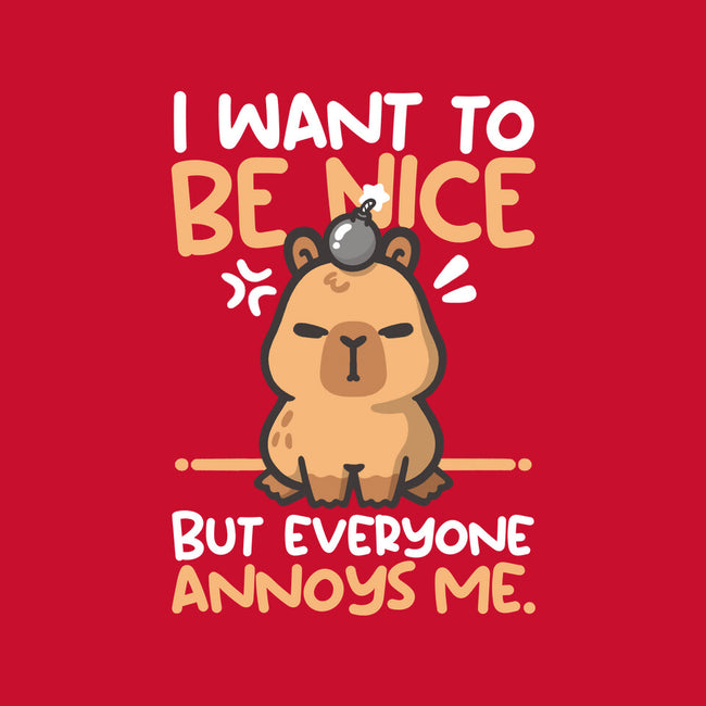 Capy Wants To Be Nice-None-Stretched-Canvas-NemiMakeit