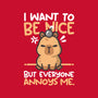 Capy Wants To Be Nice-None-Stretched-Canvas-NemiMakeit