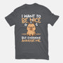 Capy Wants To Be Nice-Mens-Basic-Tee-NemiMakeit