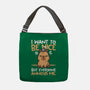 Capy Wants To Be Nice-None-Adjustable Tote-Bag-NemiMakeit