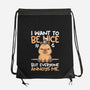 Capy Wants To Be Nice-None-Drawstring-Bag-NemiMakeit