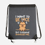 Capy Wants To Be Nice-None-Drawstring-Bag-NemiMakeit