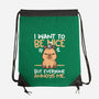 Capy Wants To Be Nice-None-Drawstring-Bag-NemiMakeit