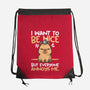 Capy Wants To Be Nice-None-Drawstring-Bag-NemiMakeit