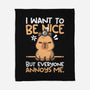 Capy Wants To Be Nice-None-Fleece-Blanket-NemiMakeit