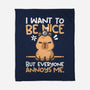 Capy Wants To Be Nice-None-Fleece-Blanket-NemiMakeit