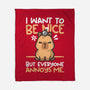 Capy Wants To Be Nice-None-Fleece-Blanket-NemiMakeit