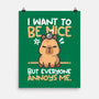 Capy Wants To Be Nice-None-Matte-Poster-NemiMakeit