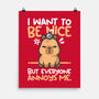 Capy Wants To Be Nice-None-Matte-Poster-NemiMakeit