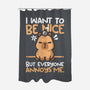 Capy Wants To Be Nice-None-Polyester-Shower Curtain-NemiMakeit