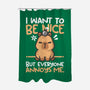 Capy Wants To Be Nice-None-Polyester-Shower Curtain-NemiMakeit