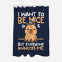 Capy Wants To Be Nice-None-Polyester-Shower Curtain-NemiMakeit