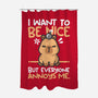 Capy Wants To Be Nice-None-Polyester-Shower Curtain-NemiMakeit