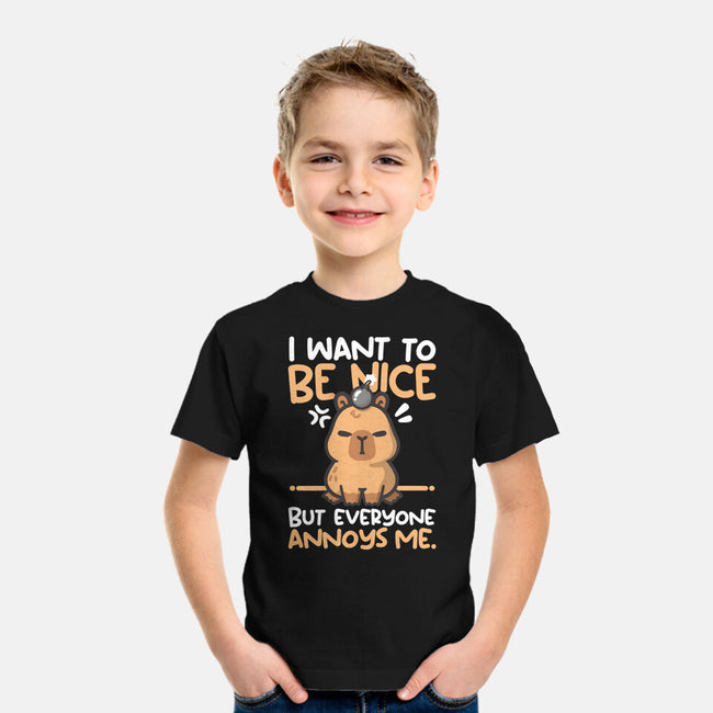 Capy Wants To Be Nice-Youth-Basic-Tee-NemiMakeit