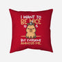 Capy Wants To Be Nice-None-Removable Cover w Insert-Throw Pillow-NemiMakeit