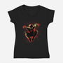 Mister Web-Womens-V-Neck-Tee-kharmazero