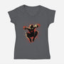 Mister Web-Womens-V-Neck-Tee-kharmazero