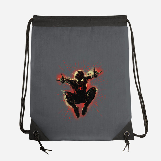Mister Web-None-Drawstring-Bag-kharmazero
