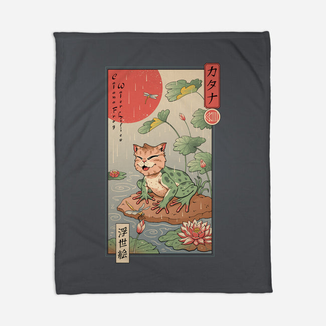 Cat Frog-None-Fleece-Blanket-vp021