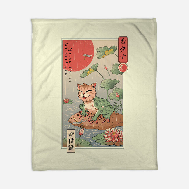 Cat Frog-None-Fleece-Blanket-vp021