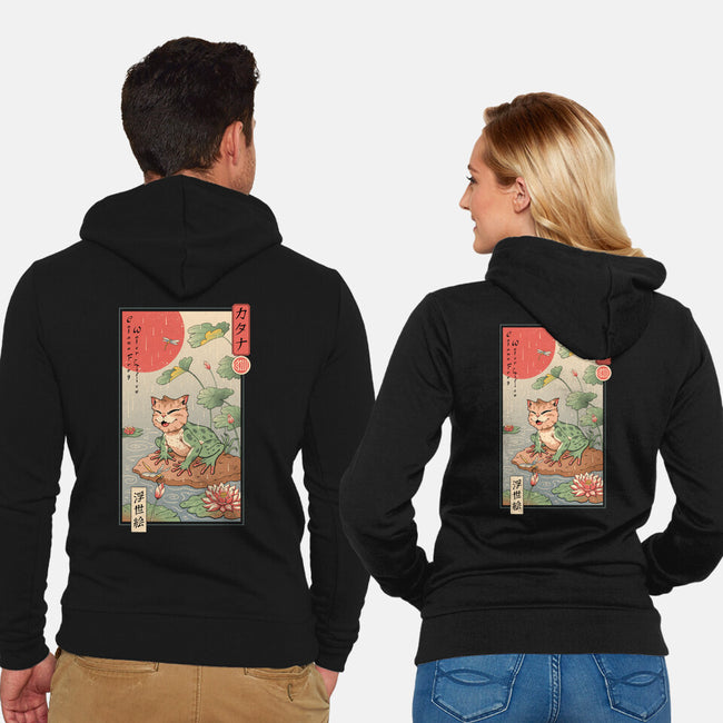 Cat Frog-Unisex-Zip-Up-Sweatshirt-vp021