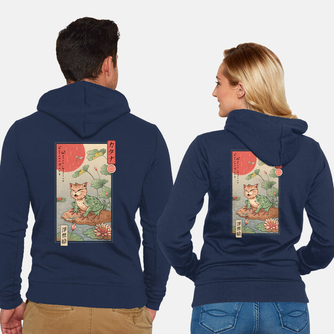 Cat Frog-Unisex-Zip-Up-Sweatshirt-vp021