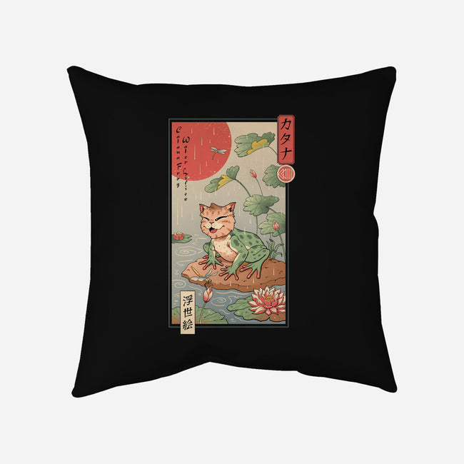 Cat Frog-None-Removable Cover w Insert-Throw Pillow-vp021