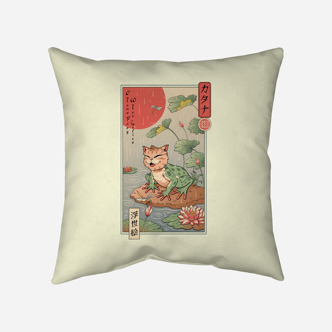 Cat Frog-None-Removable Cover w Insert-Throw Pillow-vp021