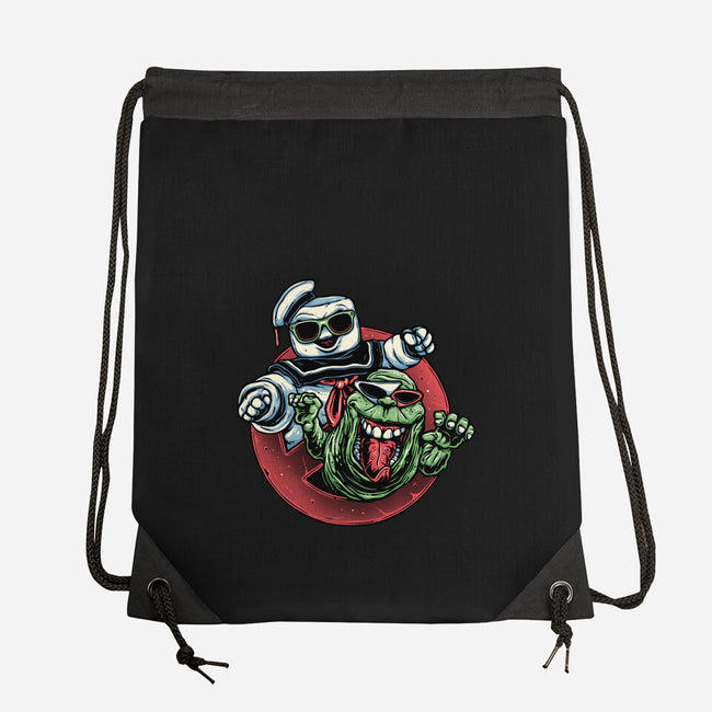 Spooky Duo-None-Drawstring-Bag-glitchygorilla