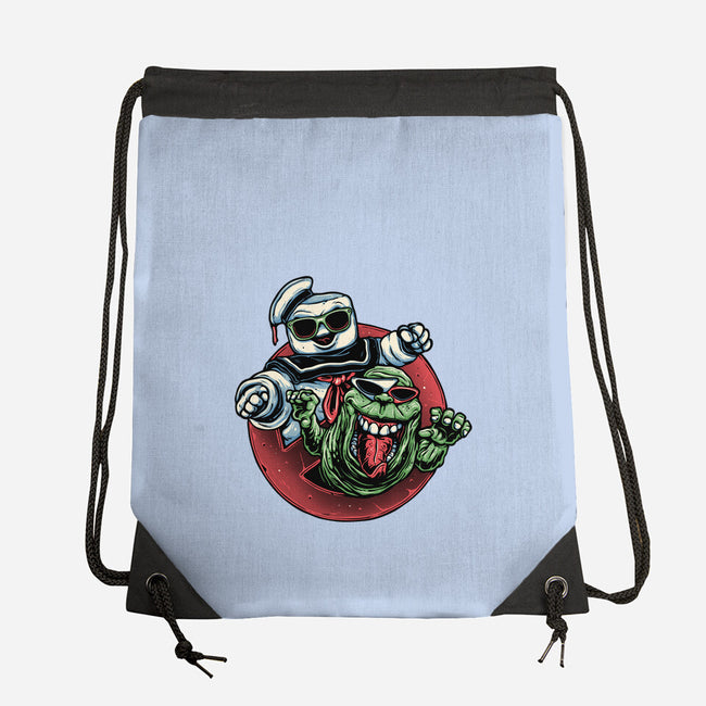 Spooky Duo-None-Drawstring-Bag-glitchygorilla